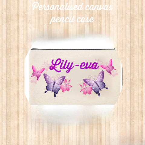 Personalise canvas pencil case