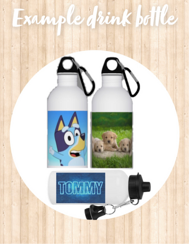 Personalised aluminum drink bottles