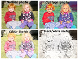 Personalised photo cartoon / sketch mugs