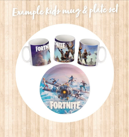 Kids character plate and cup sets