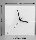 Personalised glass square clock