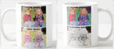 Personalised photo cartoon / sketch mugs
