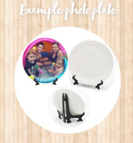 Personalised plate with stand