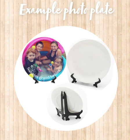 Personalised plate with stand