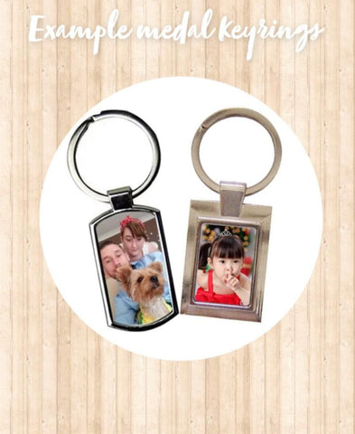 Personalised photo metal Keyring