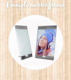 Personalised photo glass mirror frame