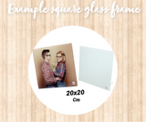 Personalised glass square frame