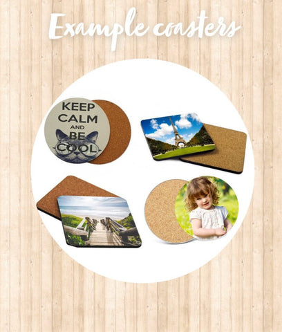 Personalised mug coasters sets